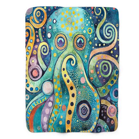 MentionedYou Funky Octopus - 1 Piece Premium Blanket | Wayfair