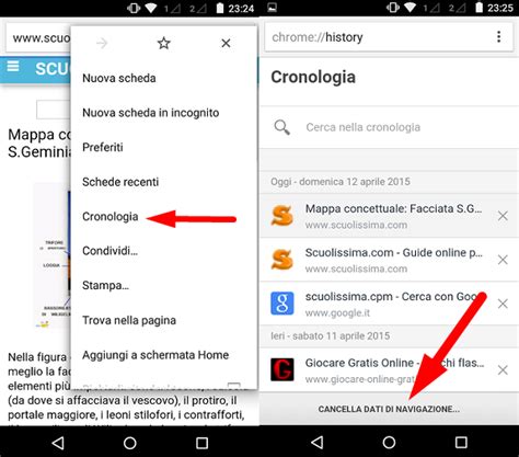 Come Cancellare La Cronologia Di Chrome Su Android Scuolissima