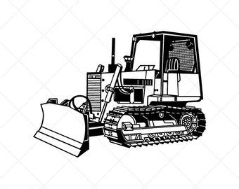 Bulldozer clipart black and white, Bulldozer black and white Transparent FREE for download on ...