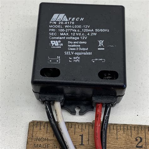 Magtech LED Driver 12v 4 2 Watts 12vdc Output Input 100 277vac For