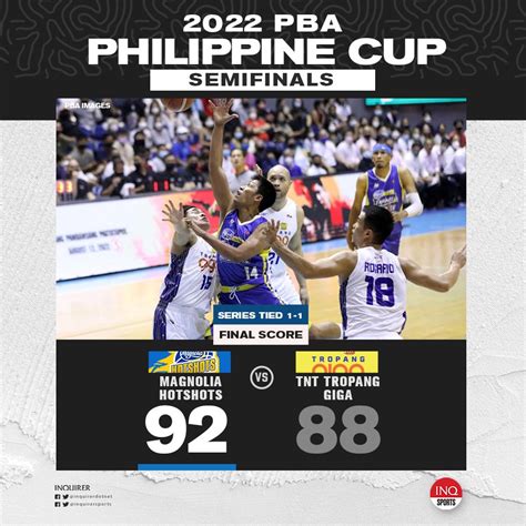 Inquirer On Twitter RT INQUIRERSports FINAL Magnolia 92 TNT 88