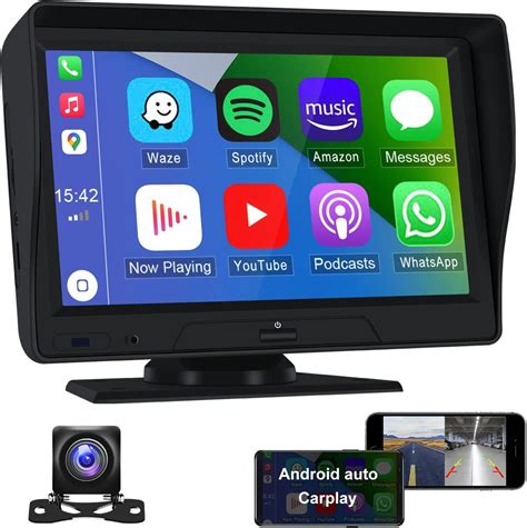 CAMECHO 2022 Camara Coche con CarPlay Inalámbrico Android Auto