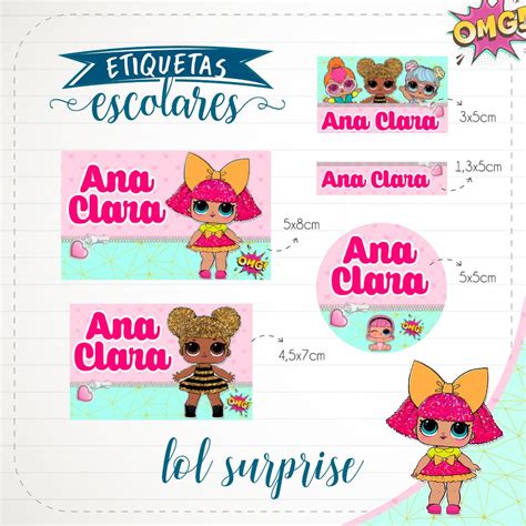 Etiquetas Escolares Kit Imprimible Lol Surprise Stickers The Best