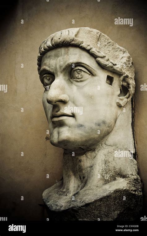 Head Of Emperor Constantine Capitol Rome Stock Photo Alamy