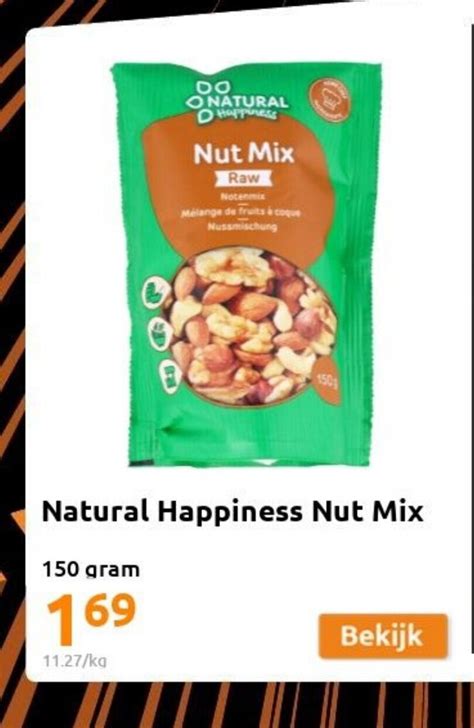 Natural Happiness Nut Mix 150 Gram Aanbieding Bij Action