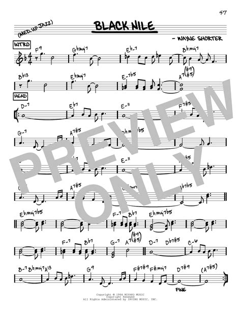 Wayne Shorter Black Nile Reharmonized Version Arr Jack Grassel