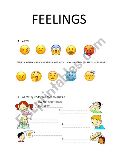 Feelings Esl Worksheet By Julianadaniele1