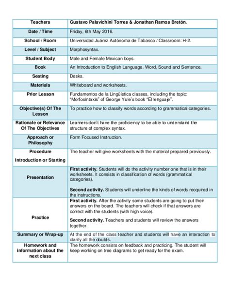 Doc Lesson Plan Micro Teaching