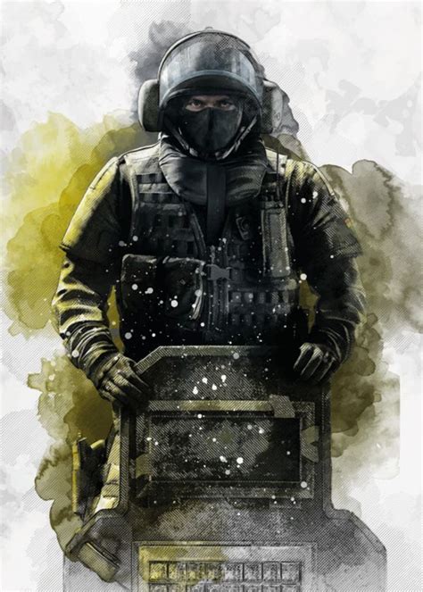 Rainbow Six Siege Watercolour Operators Blitz Displate Artwork By