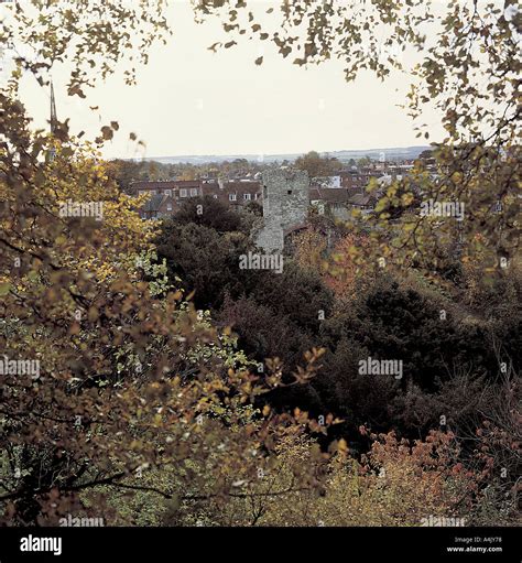 View of Wallingford from the Castle Stock Photo - Alamy