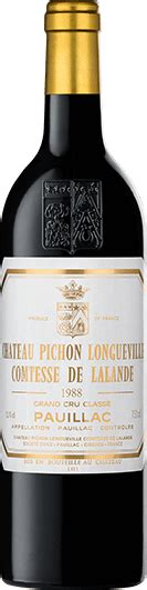 Buy Chateau Pichon Longueville Comtesse De Lalande 1988 Wine Online