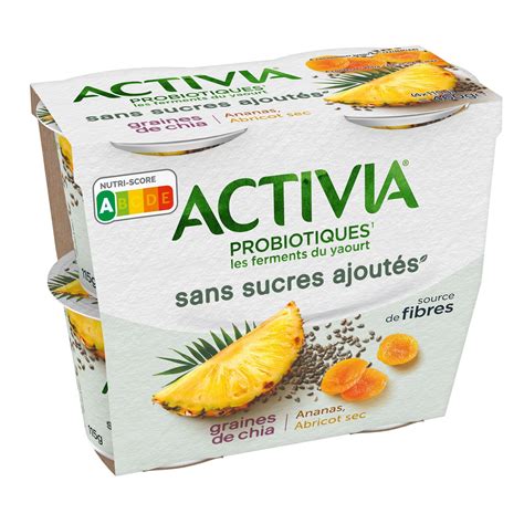 Yaourt aux fruits ananas abricot chia bifidus sans sucres ajoutés