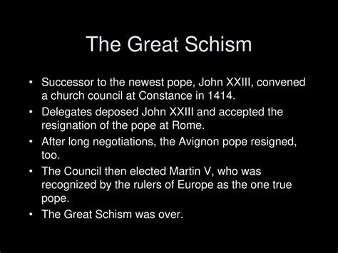 The Great Schism Ppt Download