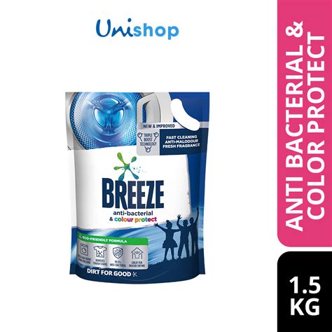 Breeze Liquid Detergent Refill Anti Bacterial And Color Protect 1 5kg