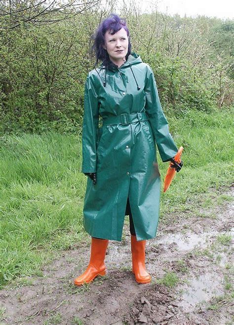 Green Pvc Raincoat Rainwear Girl Raincoat Green Raincoat