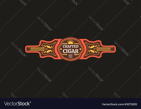 Cigar Label Vector