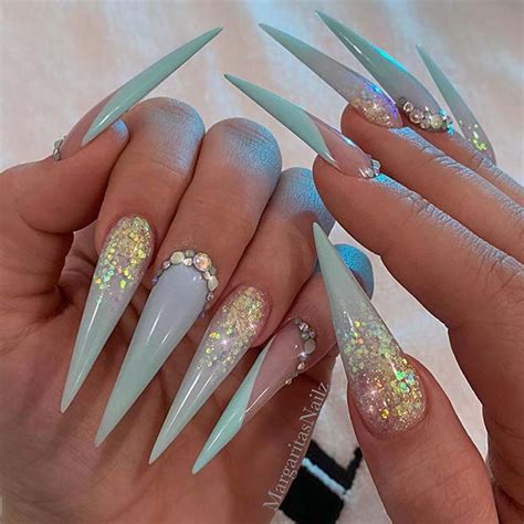 43 Stunning Ways To Wear Baby Blue Nails Page 4 Of 4 Stayglam