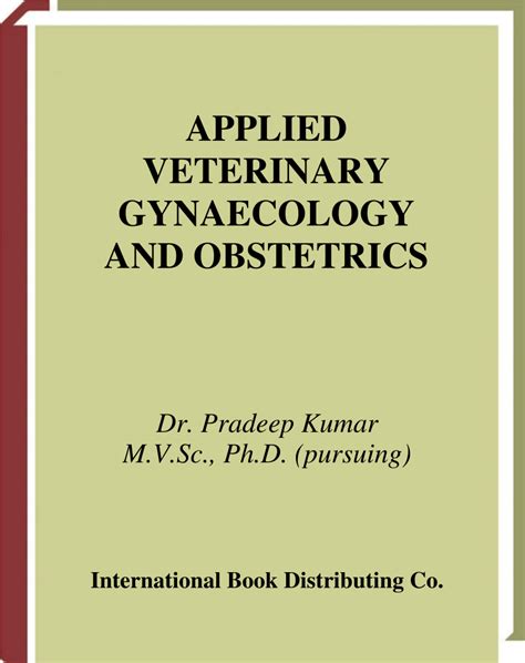 Pdf Applied Veterinary Gynaecology And Obstetrics Ed