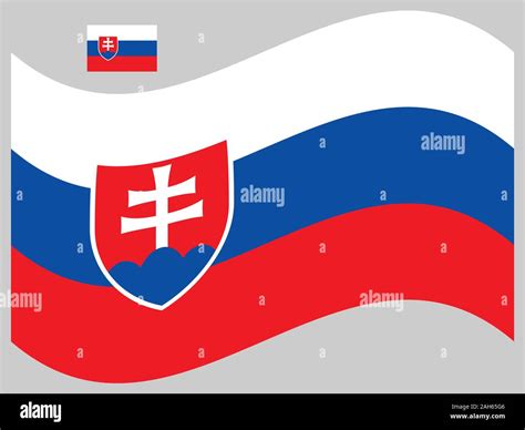 Wavy Slovak Flag Stock Vector Images Alamy