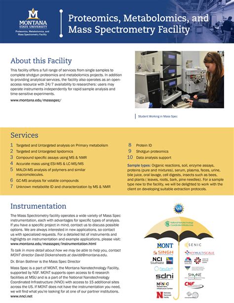 Facility Brochures Montana Nanotechnology Facility Montana State University