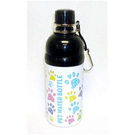 16 oz. Stainless Steel Pet Water Bottle with Carabineer - Puppy Paws, 1 ...