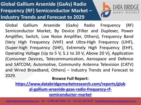 Ppt Global Gallium Arsenide Gaas Radio Frequency Rf Semiconductor