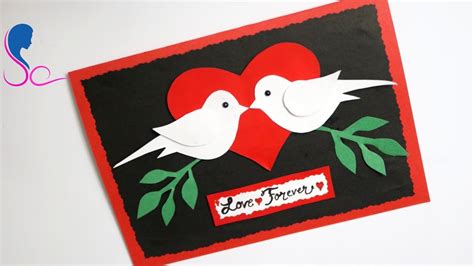 Handmade Valentines Day Card Love Birds Card Making Love Greeting