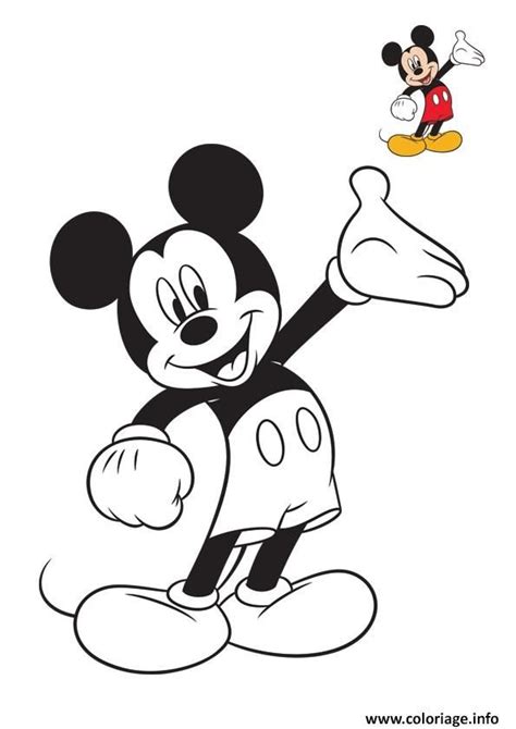 Coloriage Disney Mickey Original à Imprimer Mickey Mouse Coloring