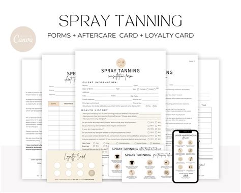 Spray Tan Consent Form Tanning Consent Tanning Salon Forms Editable Spray Tan Spray Tan