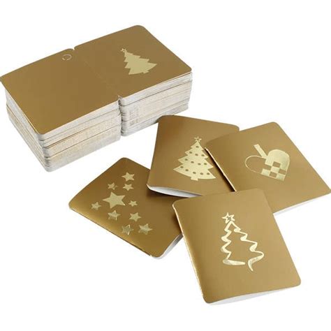 Xmas Luxury Gift Enclosure Cards | Gold Card with Metallic Print