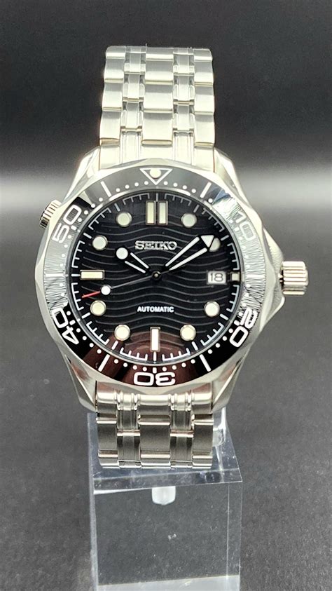 Custom Made Seiko Seamaster Mod Watch NH35 Automatic Stainless Etsy