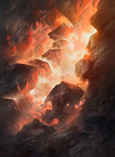 Mountain MtG Art From Battle For Zendikar Set By Noah Bradley Art Of