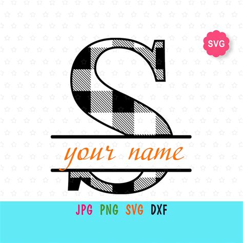 Split Monogram SVG for Cricut Letter S Monogram Print for - Etsy UK