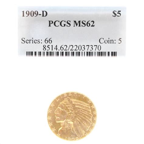 D Gold Indian Head Ms Pcgs Property Room