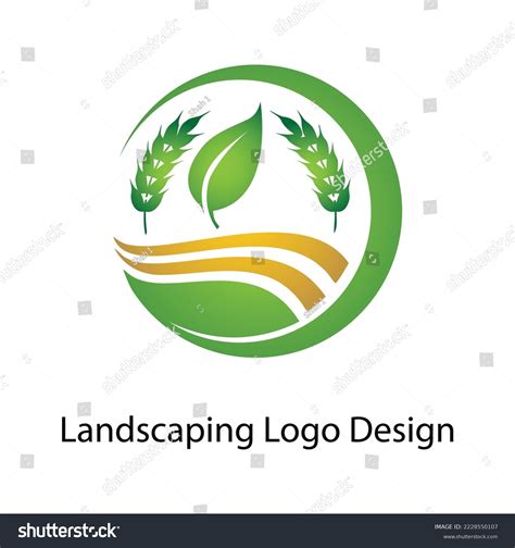 Landscaping Vector Logo Graphic Design Stock Vector Royalty Free