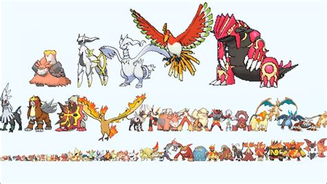 All Fire Pokemon From Smallest To Biggest Youtube