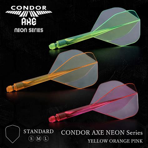 CONDOR AXE Dart Flights – Standard Shape – Neon Orange – Maximum Darts