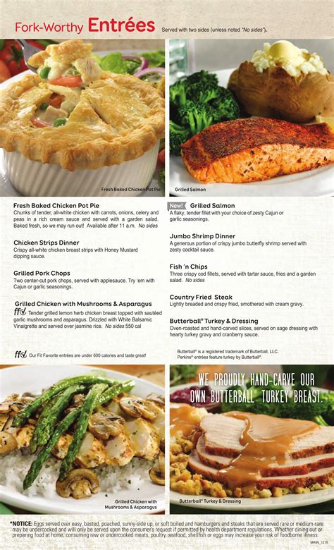 Menu - Dandridge TN's Perkins Restaurant & Bakery | Sirved