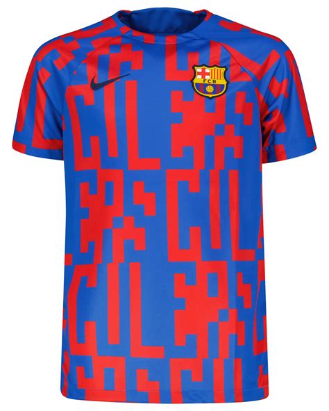 Kinder Aufwärmtrikot FC BARCELONA DRI FIT PRE MATCH SOCCER TOP HOME