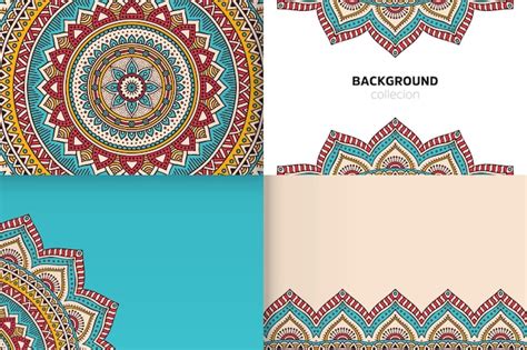 Free Vector Background Template In Ethnic Style