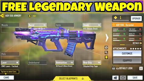 AGR 556 DURANDAL FREE Legendary Weapon Season 5 CODM Test Server