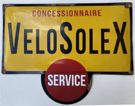 Plaque Maill E Publicitaire Velosolex Concessionnaire Service