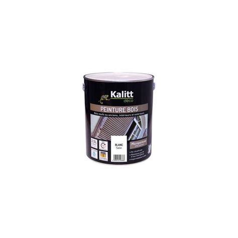 Peinture Bois Satin Blanc L Kalitt