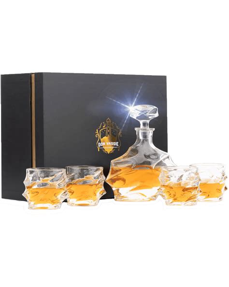 Buy Don Vassie Luxury Whisky Decanter Set With 4 Glasses Jenolan Caves Online Low Prices From