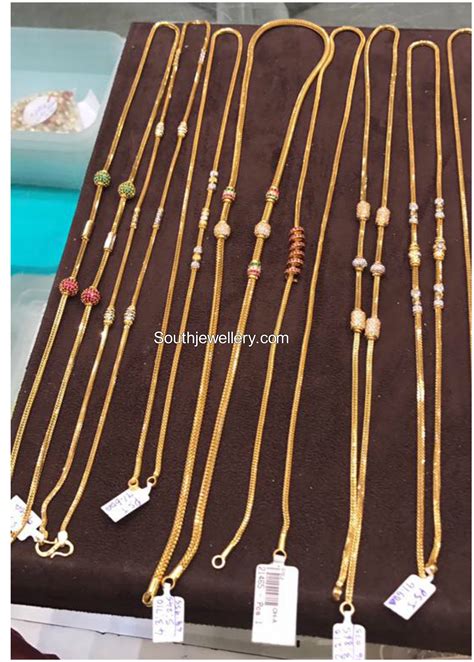 Thali Chain Models Mangalsutra Chain Gold Jewellery Design Necklaces