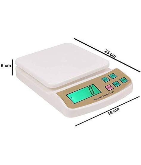 Gatih Multipurpose Kitchen Digital Weighing Scale SF 400A 10 Kg White