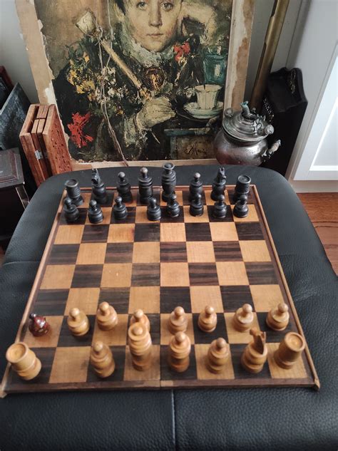 Wooden Chess Set, Chess Board, Chess Table, Christmas Gift, Wooden ...