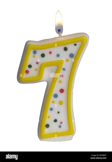 Number 7 Birthday Candle Stock Photo Alamy