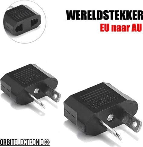 Orbit Electronic Wereldstekker Eu Naar Au Travel Adapter Europa