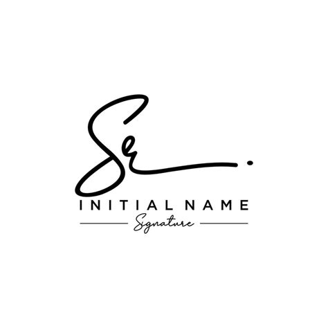 Letter Sr Signature Logo Template Vector 20426845 Vector Art At Vecteezy